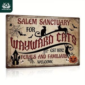 Salem Sanctuary Wayward Cats Metal 8x12 sign